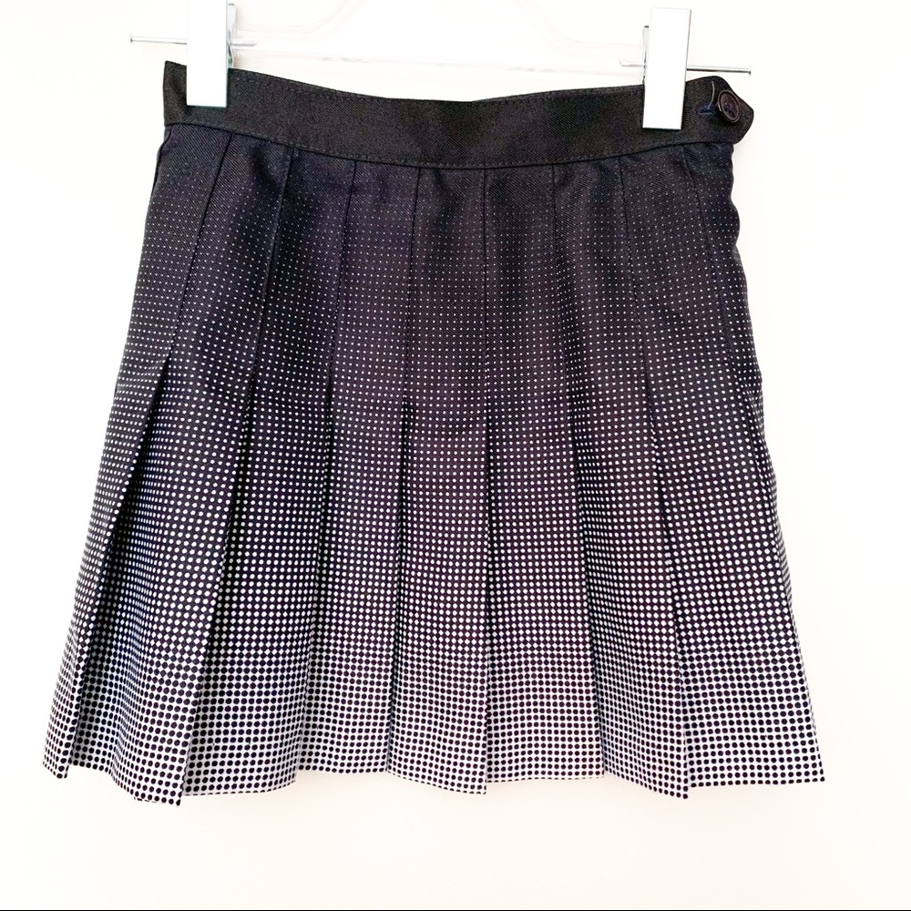 Navy & White Polka Dot American Apparel Gabardine Tennis Skirt